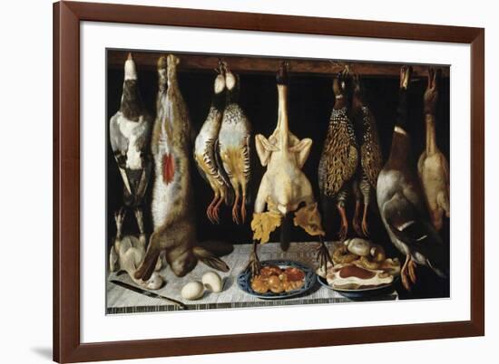 Still Life of Birds and Hares, 1643-Tomás Yepes-Framed Giclee Print