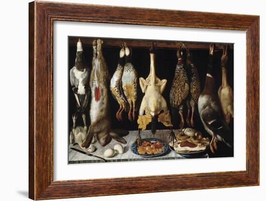 Still Life of Birds and Hares, 1643-Tomás Yepes-Framed Giclee Print