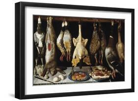 Still Life of Birds and Hares, 1643-Tomás Yepes-Framed Giclee Print