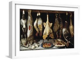 Still Life of Birds and Hares, 1643-Tomás Yepes-Framed Giclee Print