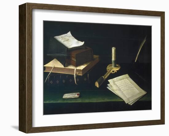 Still Life of Books and Letters-Lubin Baugin-Framed Giclee Print