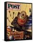 "Still Life of Boys Toys," Saturday Evening Post Cover, June 30, 1945-John Atherton-Framed Stretched Canvas