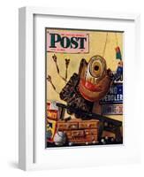 "Still Life of Boys Toys," Saturday Evening Post Cover, June 30, 1945-John Atherton-Framed Giclee Print