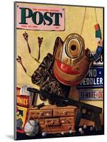 "Still Life of Boys Toys," Saturday Evening Post Cover, June 30, 1945-John Atherton-Mounted Giclee Print