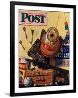 "Still Life of Boys Toys," Saturday Evening Post Cover, June 30, 1945-John Atherton-Framed Giclee Print