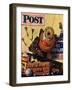 "Still Life of Boys Toys," Saturday Evening Post Cover, June 30, 1945-John Atherton-Framed Premium Giclee Print