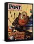 "Still Life of Boys Toys," Saturday Evening Post Cover, June 30, 1945-John Atherton-Framed Stretched Canvas