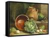 Still Life of Cabbages, Carrot and Turnips-William Hughes-Framed Stretched Canvas