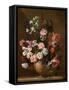 Still Life of Carnations and Tulips, 17Th Century-Jean-Baptiste Monnoyer-Framed Stretched Canvas