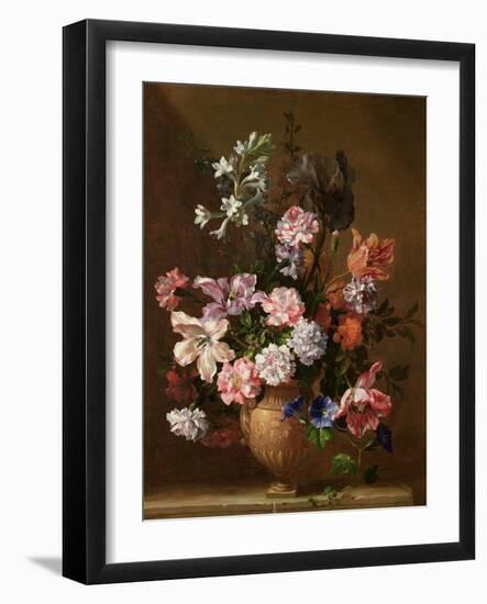 Still Life of Carnations and Tulips, 17Th Century-Jean-Baptiste Monnoyer-Framed Giclee Print