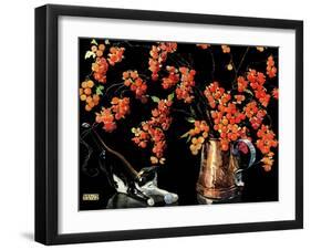 Still Life of Cat and Currants - Jack & Jill-Nelson Grafe-Framed Giclee Print