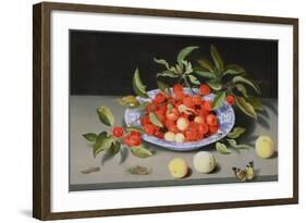 Still Life of Cherries and Peaches-Balthasar van der Ast-Framed Giclee Print