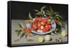 Still Life of Cherries and Peaches-Balthasar van der Ast-Framed Stretched Canvas