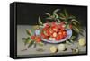 Still Life of Cherries and Peaches-Balthasar van der Ast-Framed Stretched Canvas