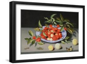 Still Life of Cherries and Peaches-Balthasar van der Ast-Framed Giclee Print