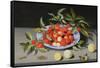 Still Life of Cherries and Peaches-Balthasar van der Ast-Framed Stretched Canvas