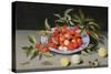 Still Life of Cherries and Peaches-Balthasar van der Ast-Stretched Canvas