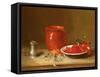 Still Life of Cherries in a Bowl-Antoine Vollon-Framed Stretched Canvas