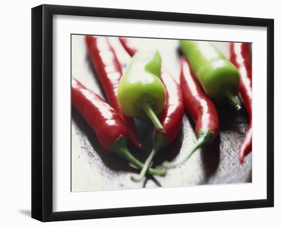 Still Life of Chilli Peppers-Lee Frost-Framed Photographic Print