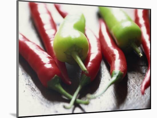 Still Life of Chilli Peppers-Lee Frost-Mounted Photographic Print