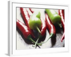 Still Life of Chilli Peppers-Lee Frost-Framed Photographic Print