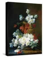 Still-Life of Christmas Roses-Charles Etienne Guerin-Stretched Canvas