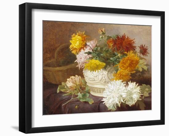 Still Life of Chrysanthemums-Eloise Harriet Stannard-Framed Giclee Print