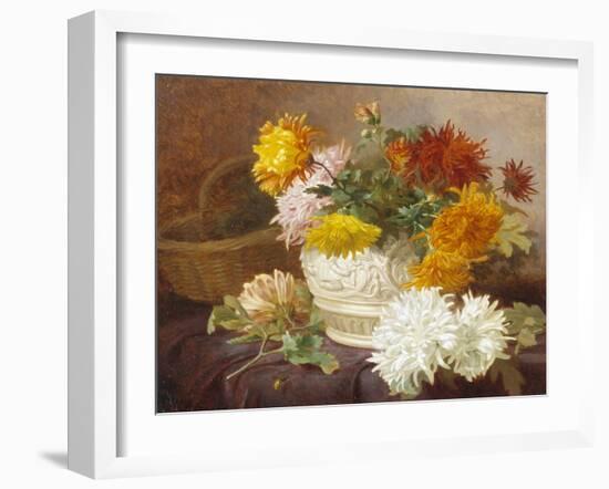 Still Life of Chrysanthemums-Eloise Harriet Stannard-Framed Giclee Print