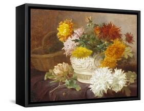 Still Life of Chrysanthemums-Eloise Harriet Stannard-Framed Stretched Canvas