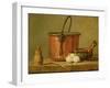 Still Life of Cooking Utensils, Cauldron, Frying Pan and Eggs-Jean-Baptiste Simeon Chardin-Framed Giclee Print