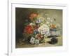 Still Life of Cornflowers, Poppies and Violets-Eugene Henri Cauchois-Framed Giclee Print