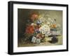 Still Life of Cornflowers, Poppies and Violets-Eugene Henri Cauchois-Framed Giclee Print