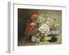 Still Life of Cornflowers, Poppies and Violets-Eugene Henri Cauchois-Framed Giclee Print