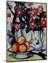Still Life of Dahlias and Fruit, c.1910-12-Samuel John Peploe-Mounted Giclee Print