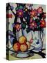 Still Life of Dahlias and Fruit, c.1910-12-Samuel John Peploe-Stretched Canvas