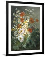 Still Life of Daisies and Poppies-Pierre Gontier-Framed Giclee Print