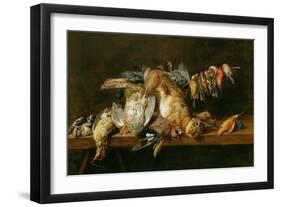 Still Life of Dead Birds and a Hare on a Table, 1647-Adriaen van Utrecht-Framed Giclee Print