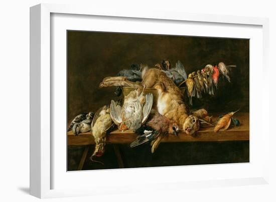 Still Life of Dead Birds and a Hare on a Table, 1647-Adriaen van Utrecht-Framed Giclee Print