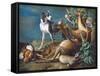 Still Life of Dead Game with Hounds, 1730-Alexandre-Francois Desportes-Framed Stretched Canvas