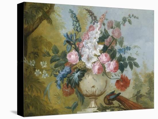 Still Life of Exotic Flowers in an Urn-null-Stretched Canvas