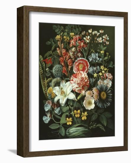 Still Life of Exotic Flowers-Elise Bruyere-Framed Giclee Print