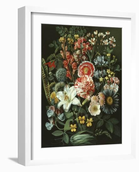 Still Life of Exotic Flowers-Elise Bruyere-Framed Giclee Print