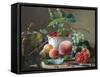 Still Life of Figs, Peaches and Rapberries-Carl Balsgaard-Framed Stretched Canvas