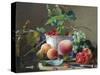 Still Life of Figs, Peaches and Rapberries-Carl Balsgaard-Stretched Canvas