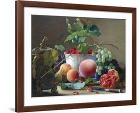 Still Life of Figs, Peaches and Rapberries-Carl Balsgaard-Framed Giclee Print