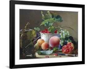 Still Life of Figs, Peaches and Rapberries-Carl Balsgaard-Framed Giclee Print