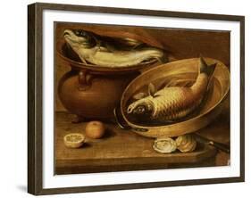 Still Life of Fish and Lemons-Clara Peeters-Framed Giclee Print