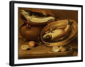 Still Life of Fish and Lemons-Clara Peeters-Framed Giclee Print