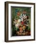 Still Life of Flowers and a Bird's Nest on a Pedestal-Jan van Huysum-Framed Giclee Print