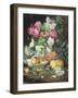 Still Life of Flowers and Fruit-Louis Marie De Schryver-Framed Giclee Print